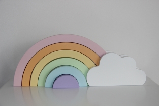 Cloud & Rainbow - pastel